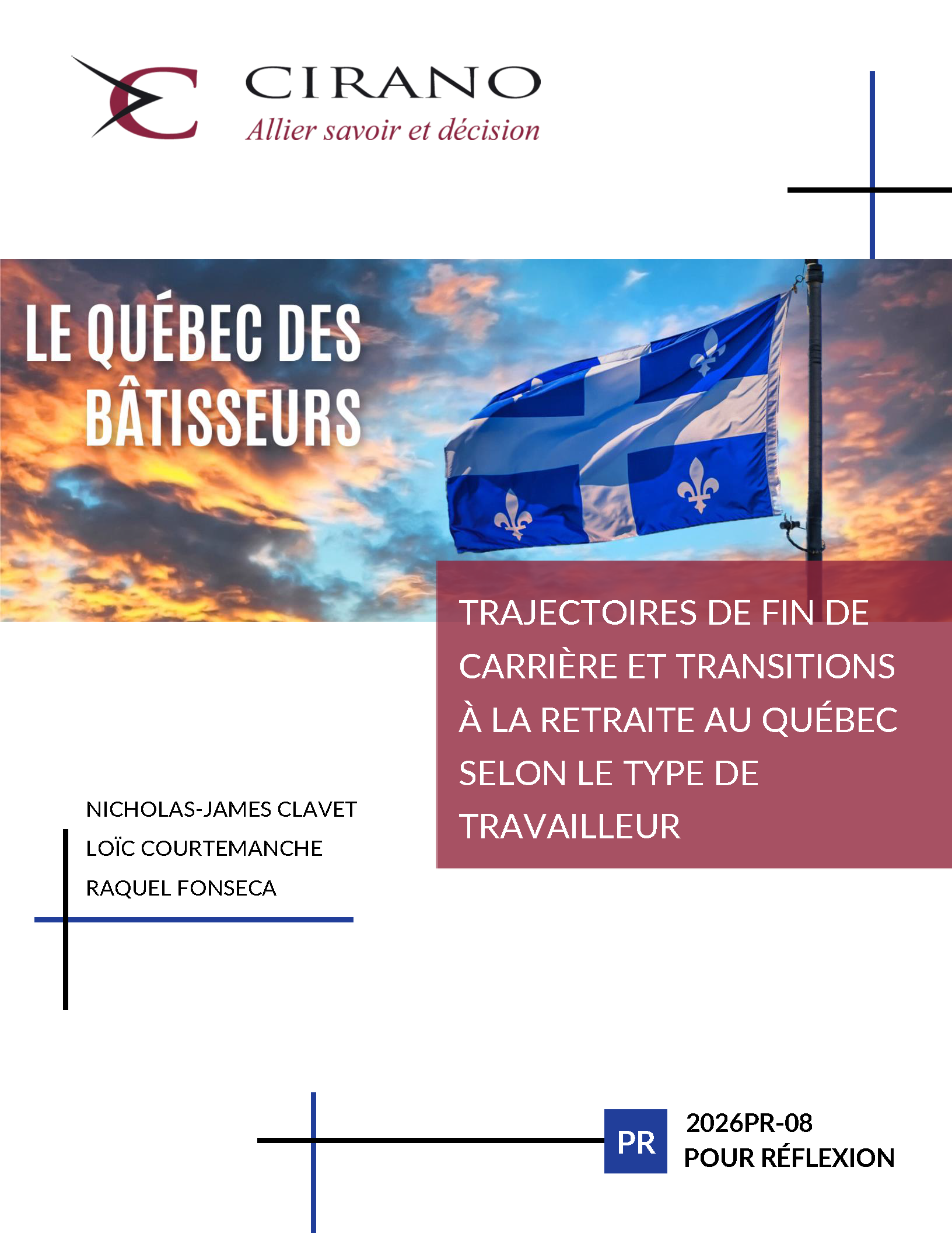 Trajectoires de fin de carrière et transitions à la retraite au Québec selon le type de travailleur