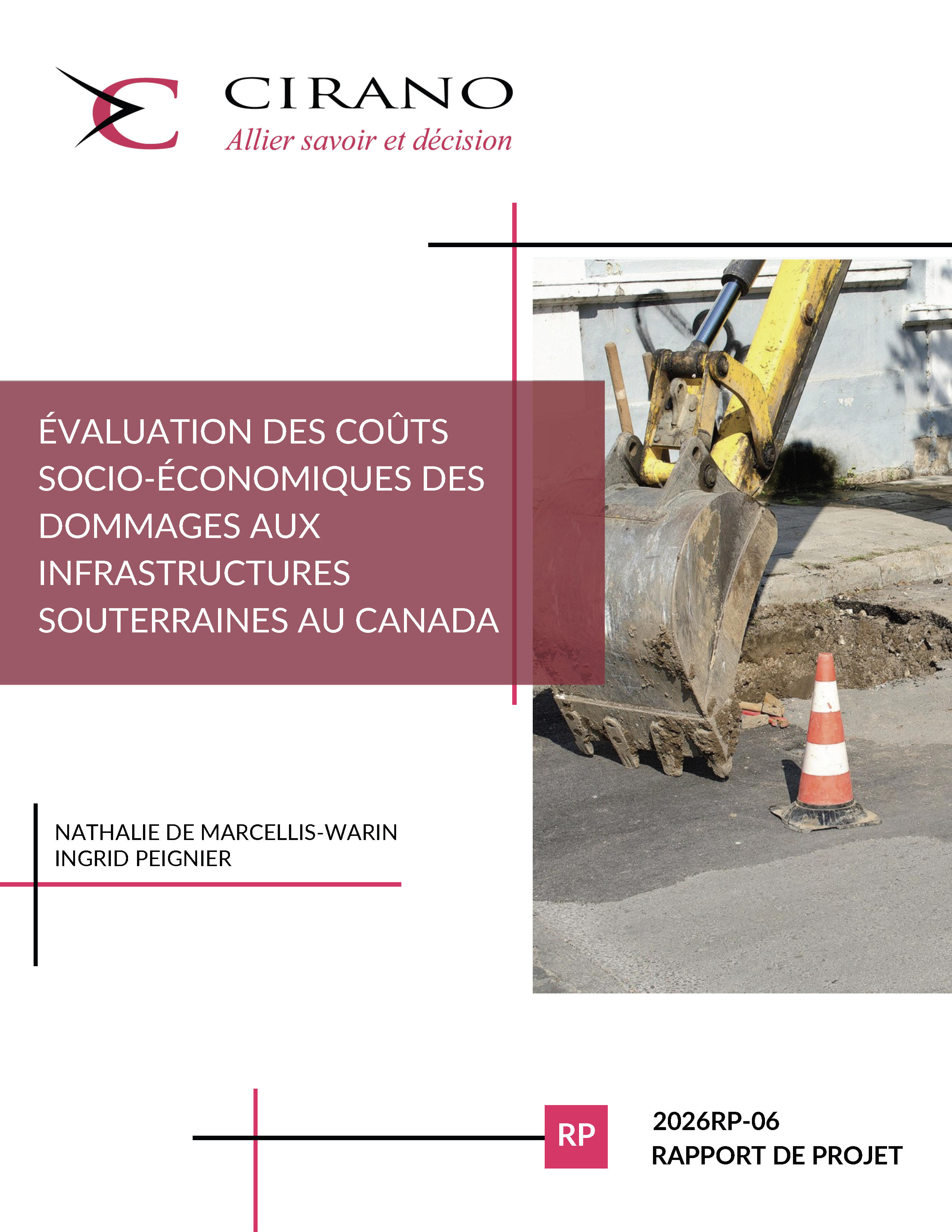 Évaluation des coûts socio-économiques des dommages aux infrastructures souterraines au Canada