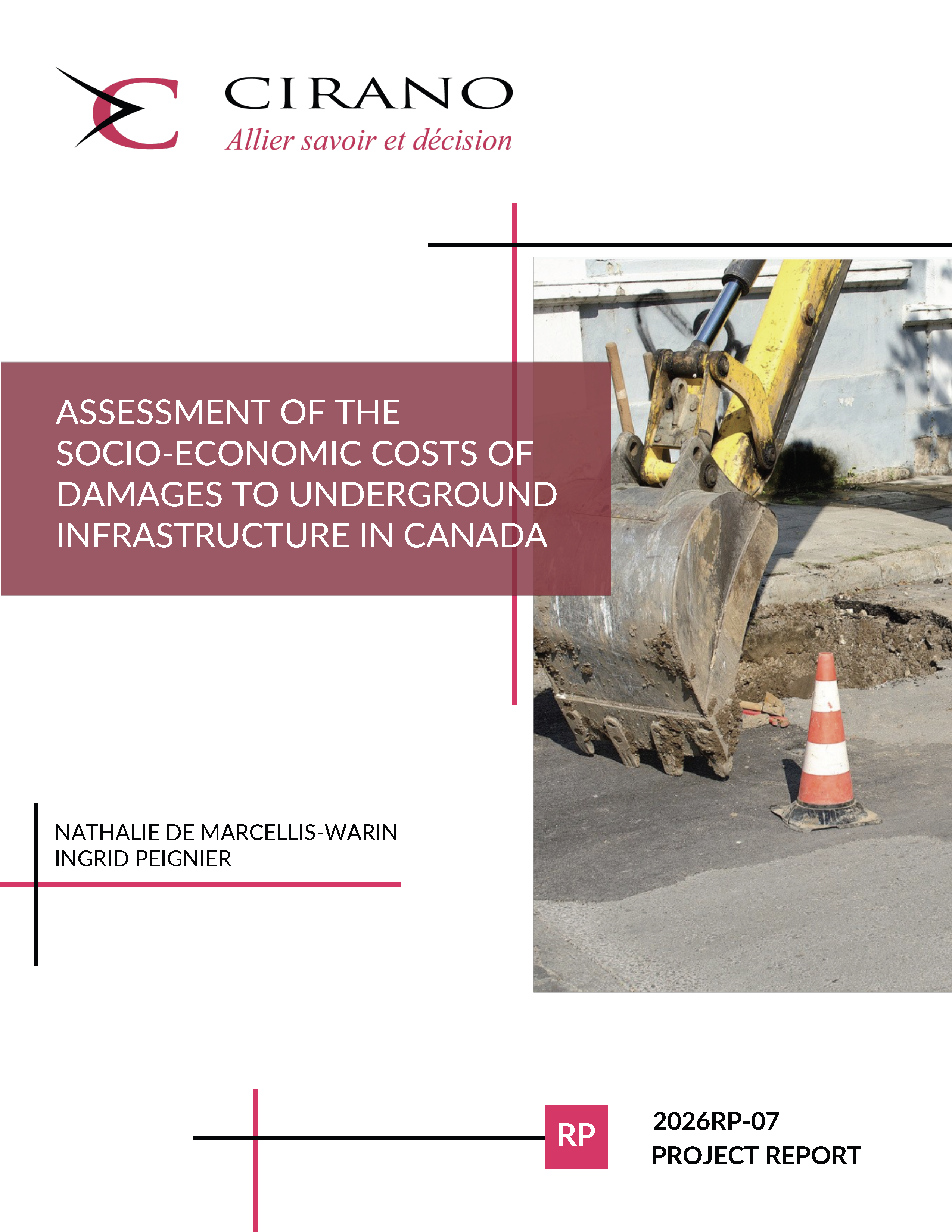 Assessment of the socio-economic costs of damages to underground infrastructure in Canada
